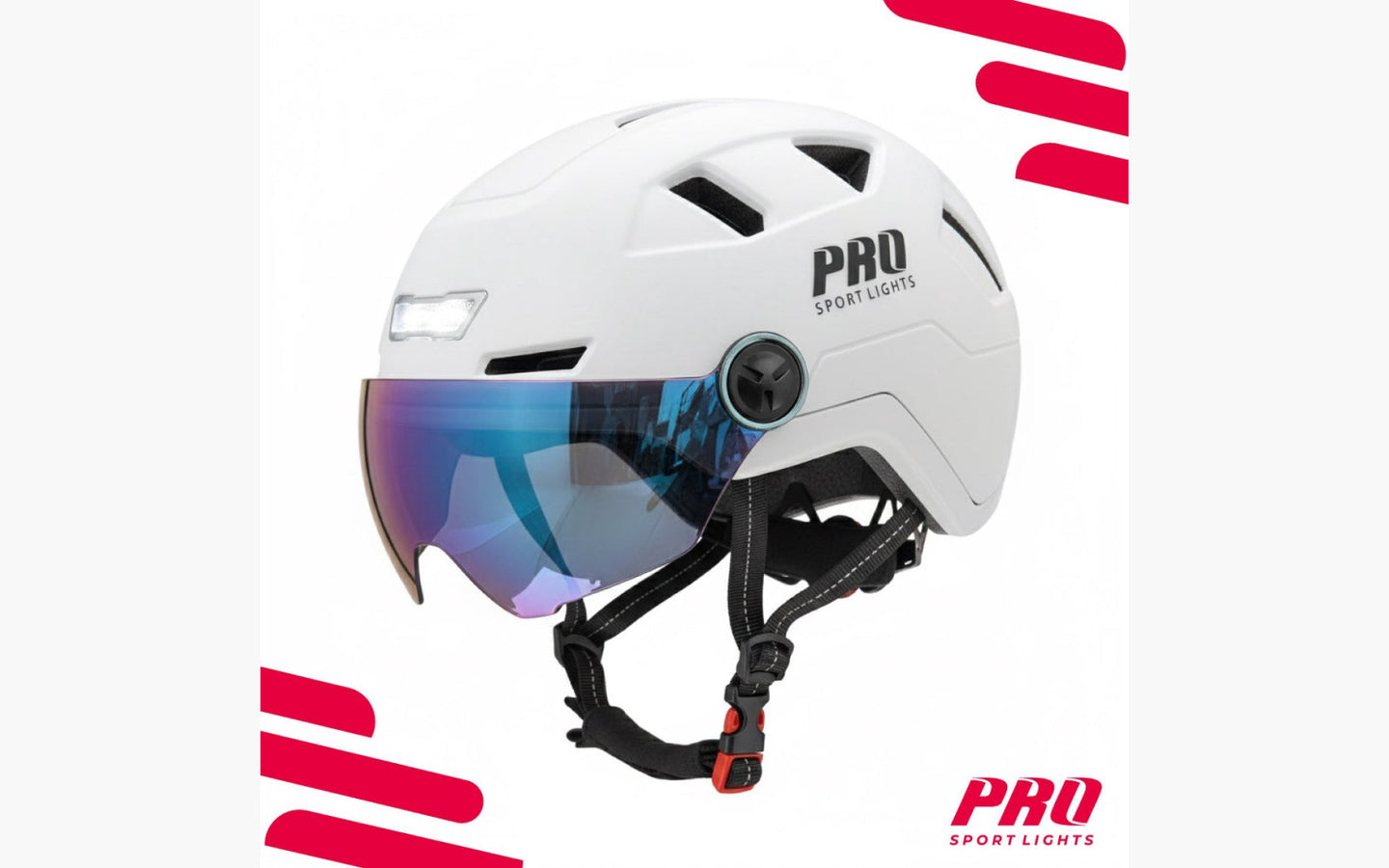 Flashdeal: Fietshelm met vizier en oorwarmers - Pro Sports Lights - afbeelding 10